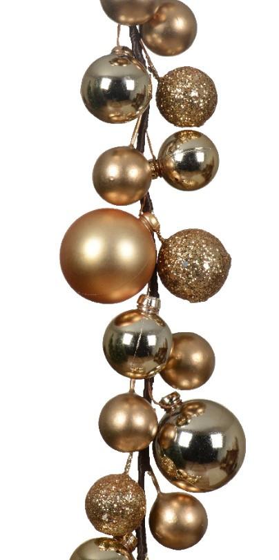 GIRLANDA 029976 - KUGELN - kolor złoty, Lifestyle, tworzywo sztuczne (180cm)
