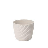 Kaspó Mira Eco Wood 15 - fehér, Konventionell, műanyag (14,8/12,35cm) - Mömax
