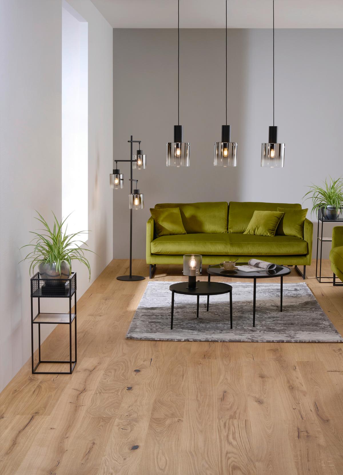 LAMPA WISZĄCA ALESUND - czarny, Design, metal/szkło (90/20/120cm) - Dieter Knoll