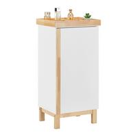 Unterschrank Rico Weiß/ Naturfarben ca. 42x85x35 cm - Naturfarben/Weiß, MODERN, Holz (42/85/35cm) - Bessagi Home