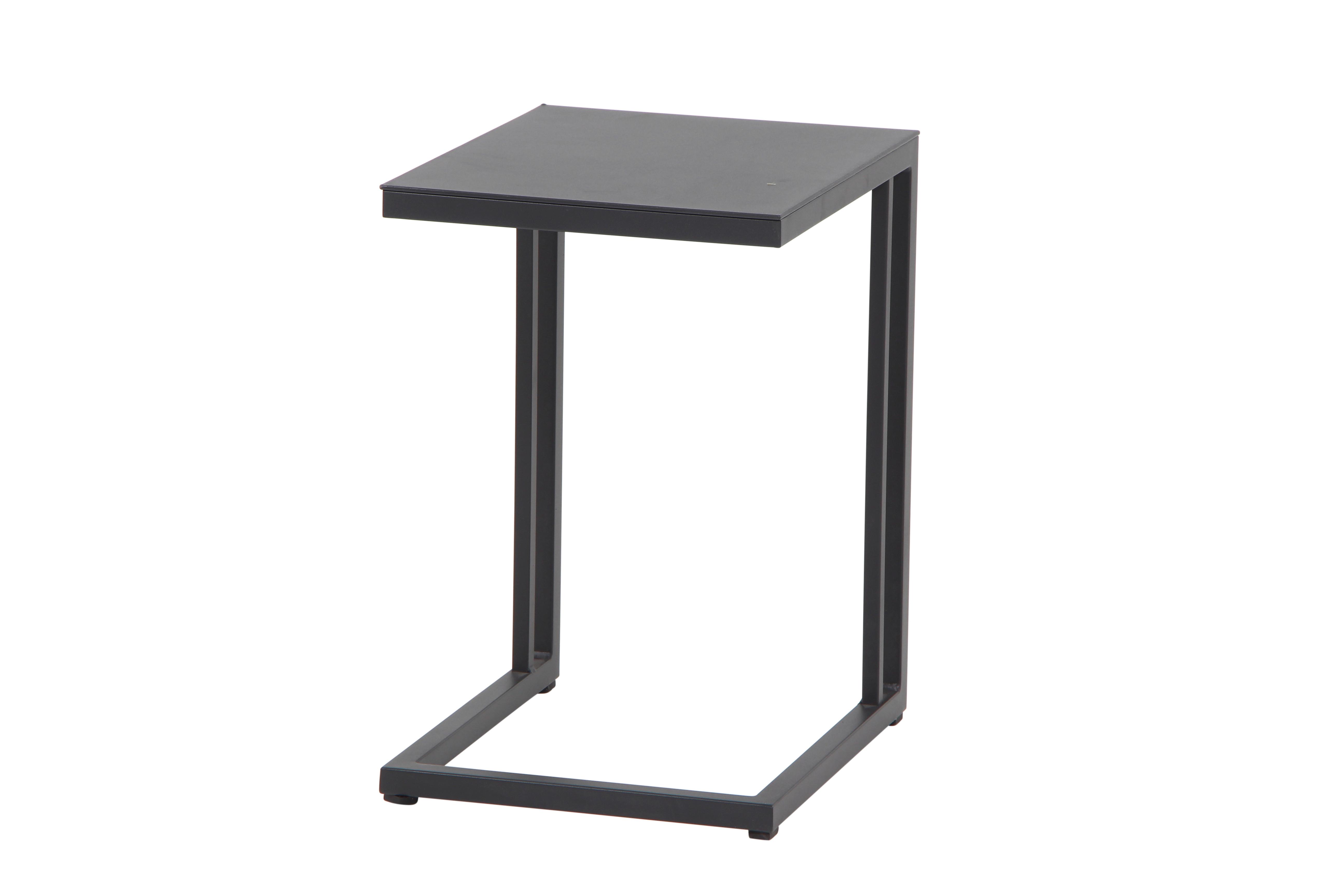 Gartenbeistelltisch Ramo Anthrazit - Anthrazit, Basics, Metall (33,5/50/40cm) - Siena Garden