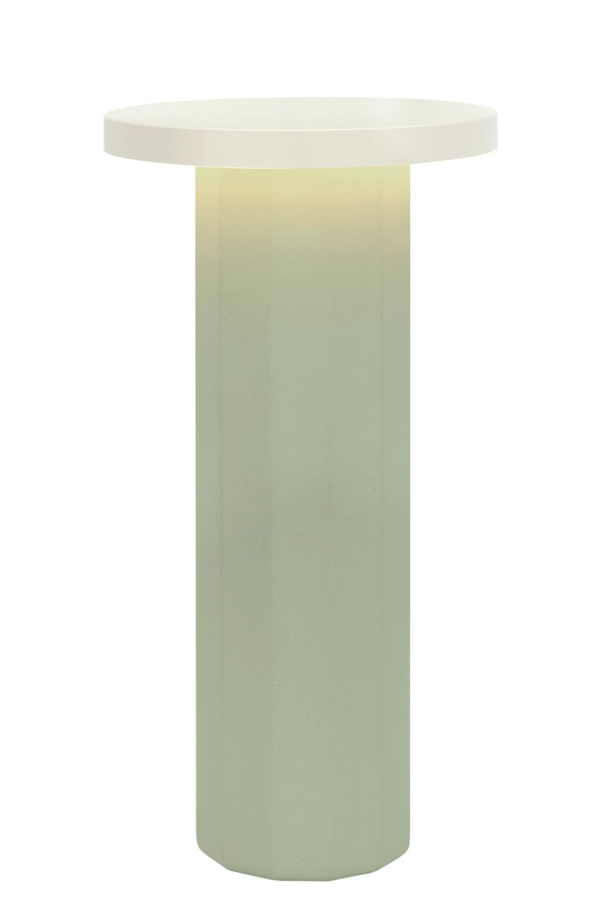 LAMPA STOŁOWA Z AKUMULATOREM ION *DK* - zielony, Design, kamień/metal (16/31,6cm) - Dieter Knoll