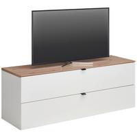 SZAFKA RTV DIANA   -HOM IN- - czarny/biały, Modern, materiał drewnopochodny/metal (140/62/44cm) - Hom`in