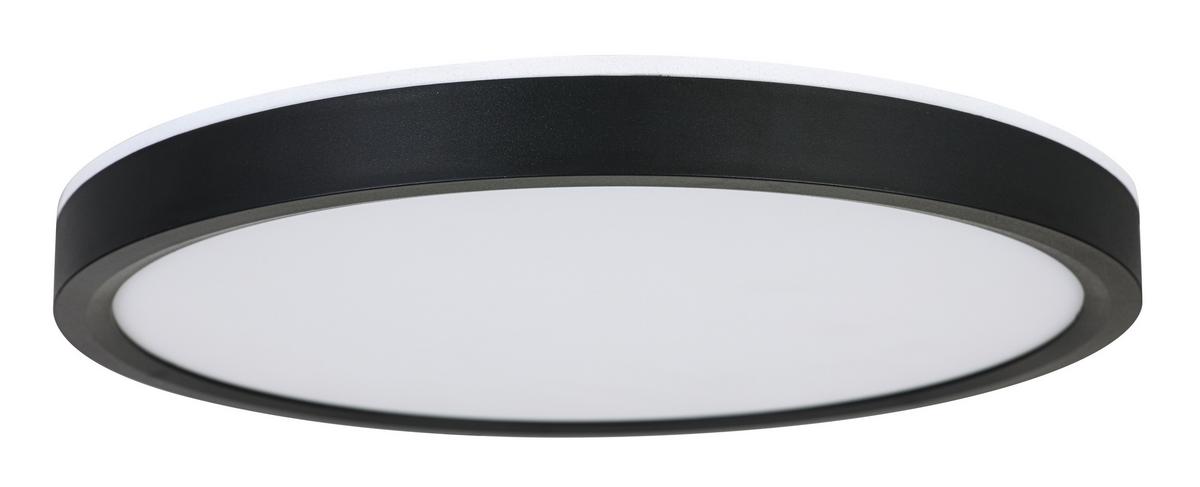 LED-Deckenleuchte Tir Scwharz/Weiß max. 18 Watt - Schwarz/Weiß, MODERN, Kunststoff (30/2,5cm) - Mömax