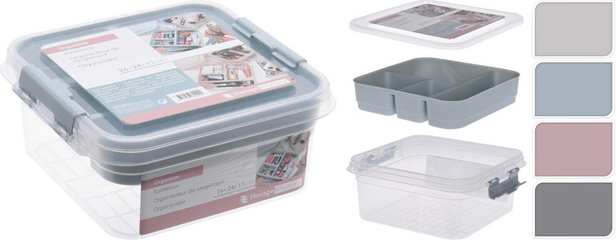 Ételtároló Doboz Rich - pink/kék, Basics, műanyag (26/24/11cm)