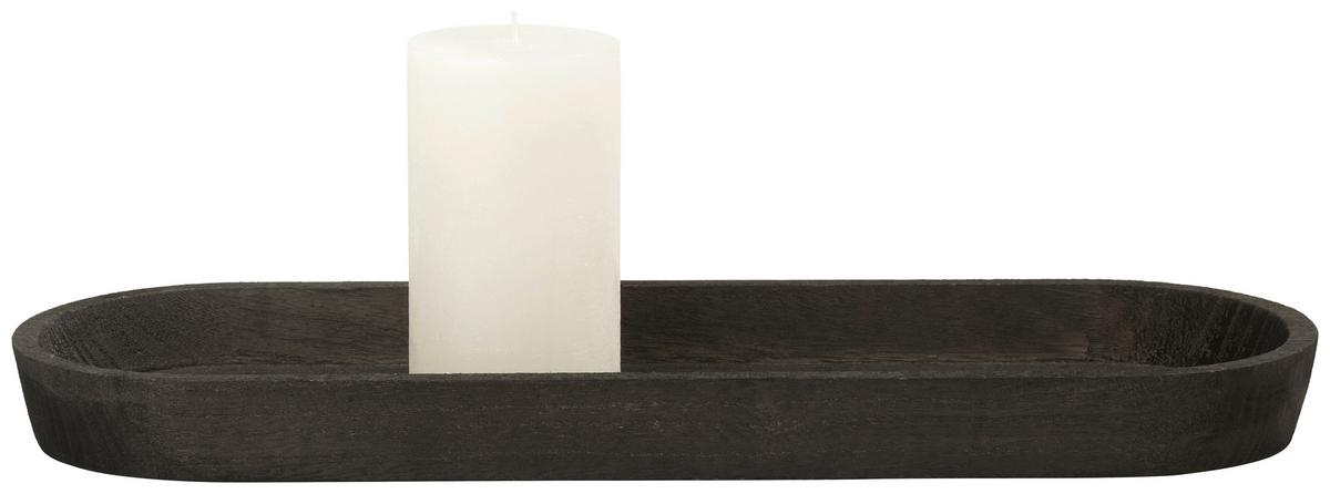 Dekor Tálca Nuit-S - fekete, fa (43/15/3,5cm) - Modern Living