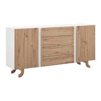 Sideboard Vira Kieferfarben/Weiß Echtholz - Weiß/Kieferfarben, MODERN, Holz (172/85/43cm) - Bessagi Home