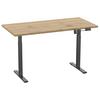 SCHREIBTISCH E-LONA - Honigeiche/Silberfarben, Design, Holzwerkstoff/Metall (160/80/71cm) - MID.YOU