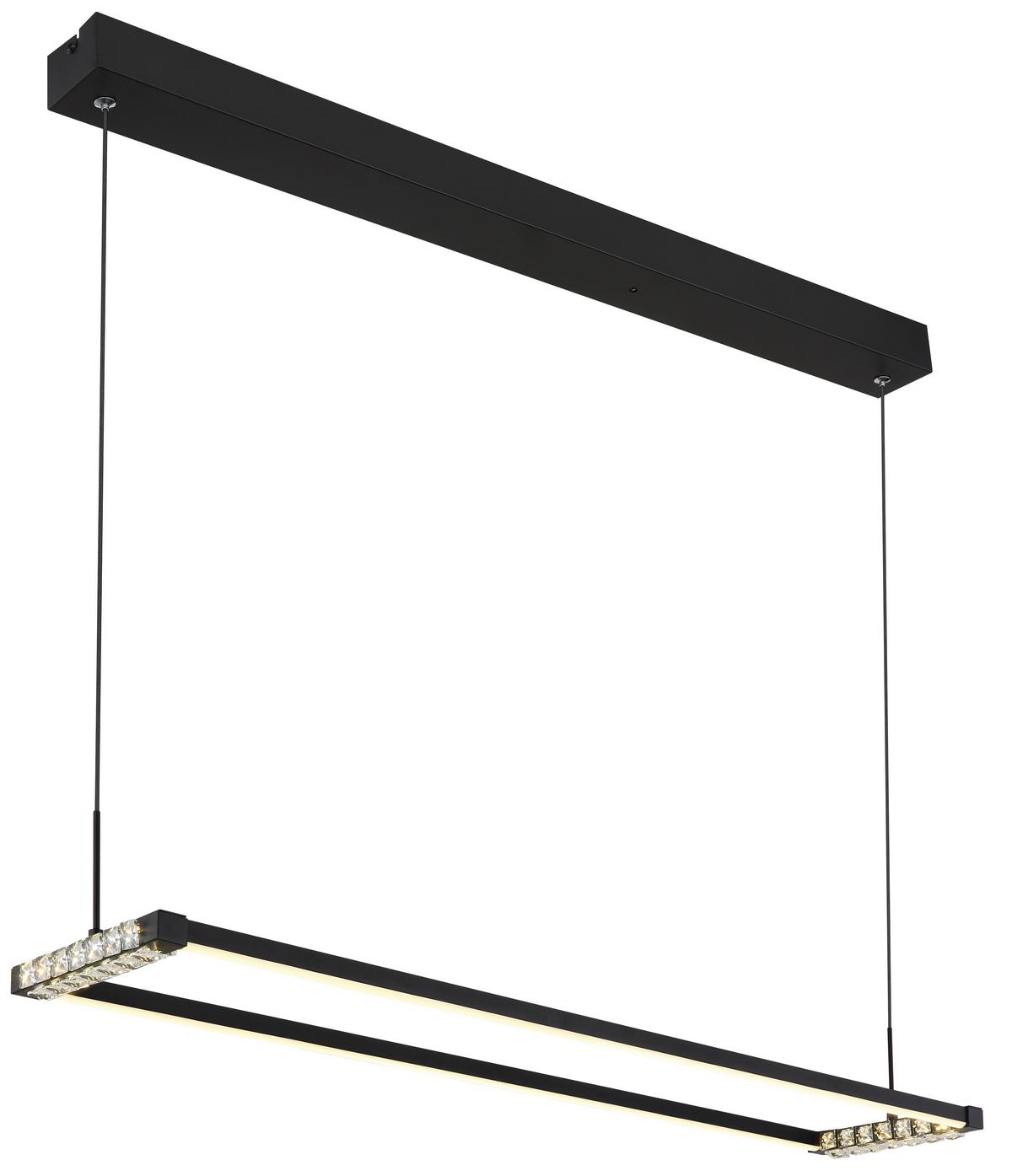 LED-HÄNGELEUCHTE 67164H - Klar/Weiss, Design, Kunststoff/Metall (102,5/20,6/150cm) - Globo