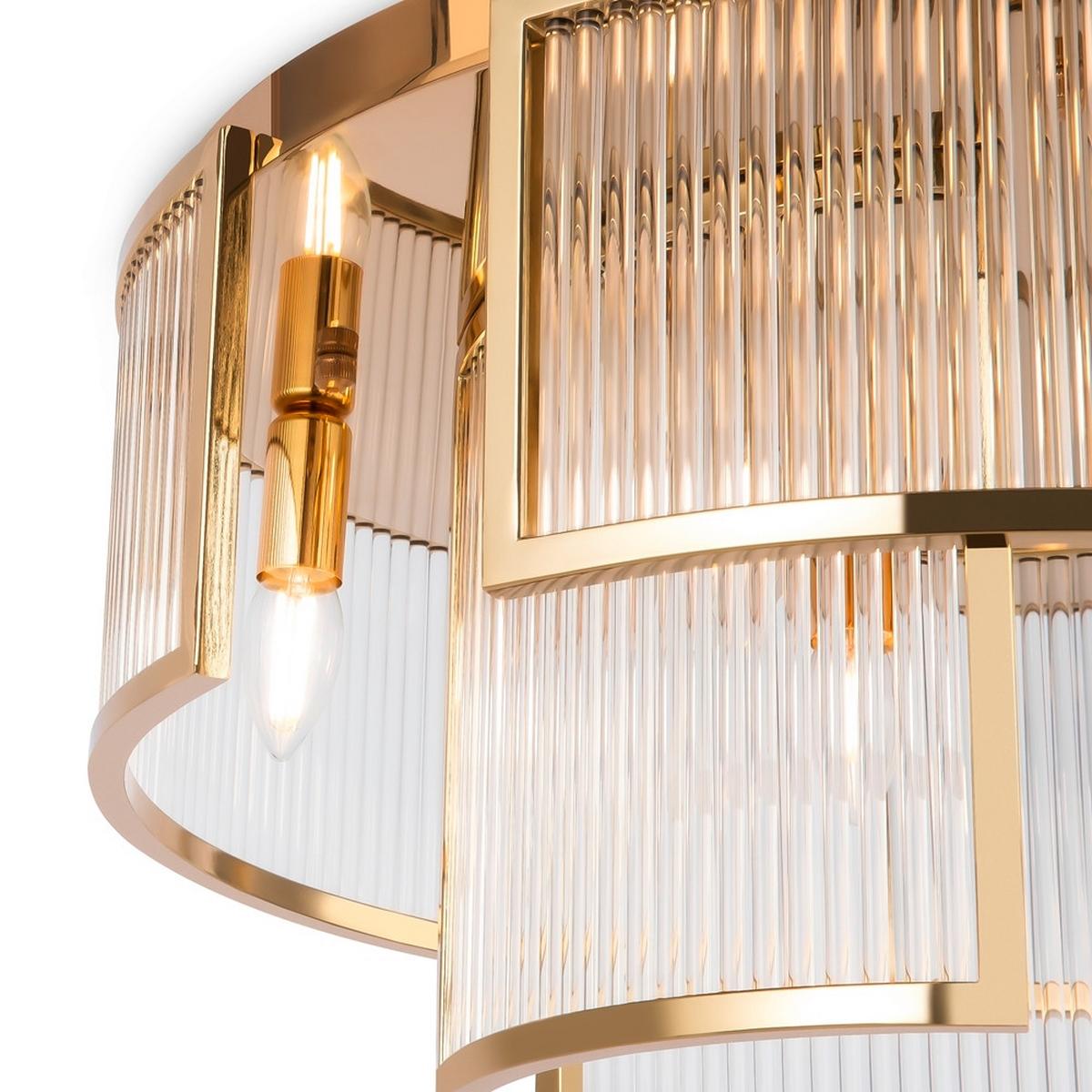 Deckenleuchte Frame Goldfarben max. 60 Watt - Goldfarben, Design, Glas/Metall (55,4/28,2cm) - MAYTONI