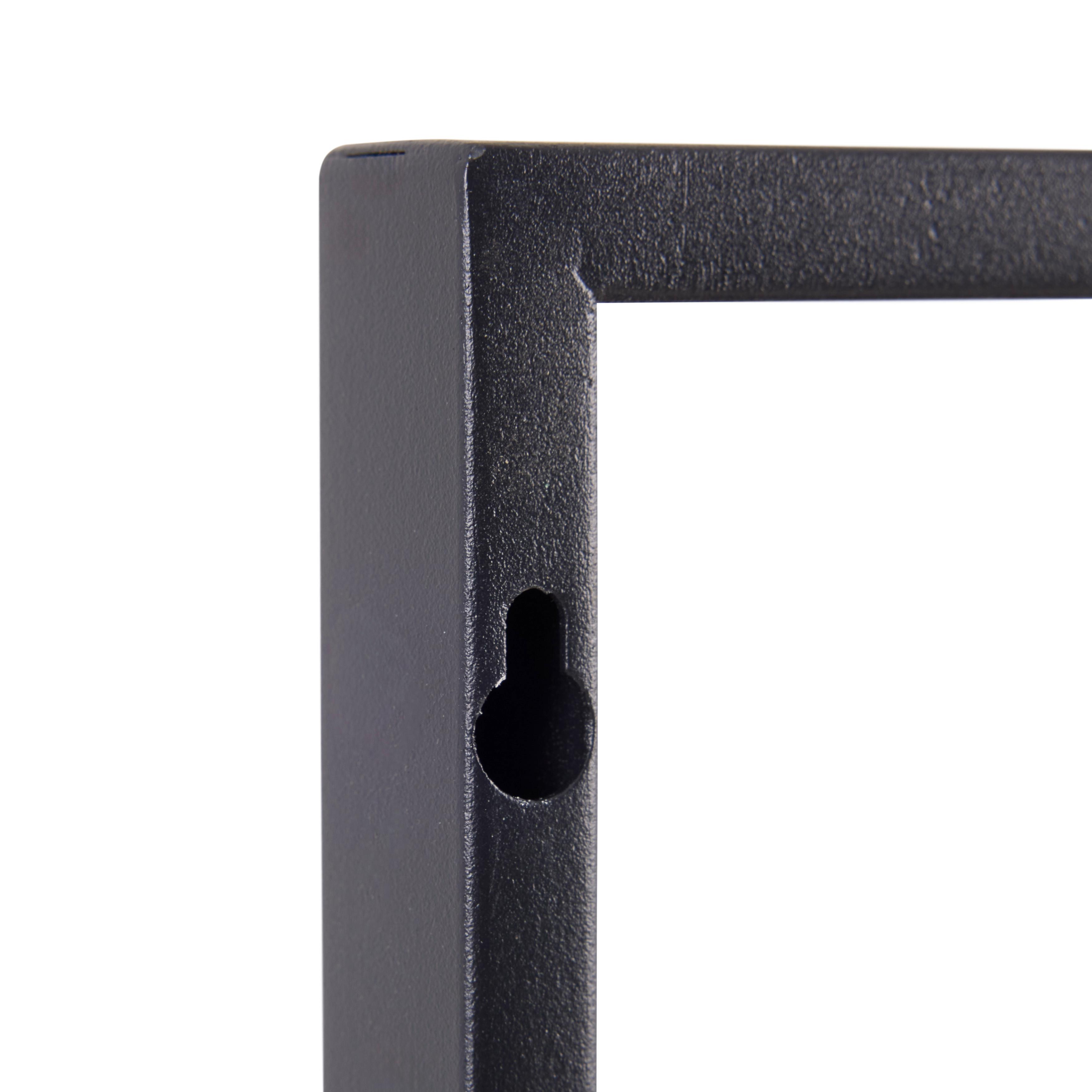 VÄGGHYLLPLAN SET ALFI -EXKLUSIV- -SB- - svart, Modern, metall/trämaterial (50/30/20/30/12/12cm) - Mömax