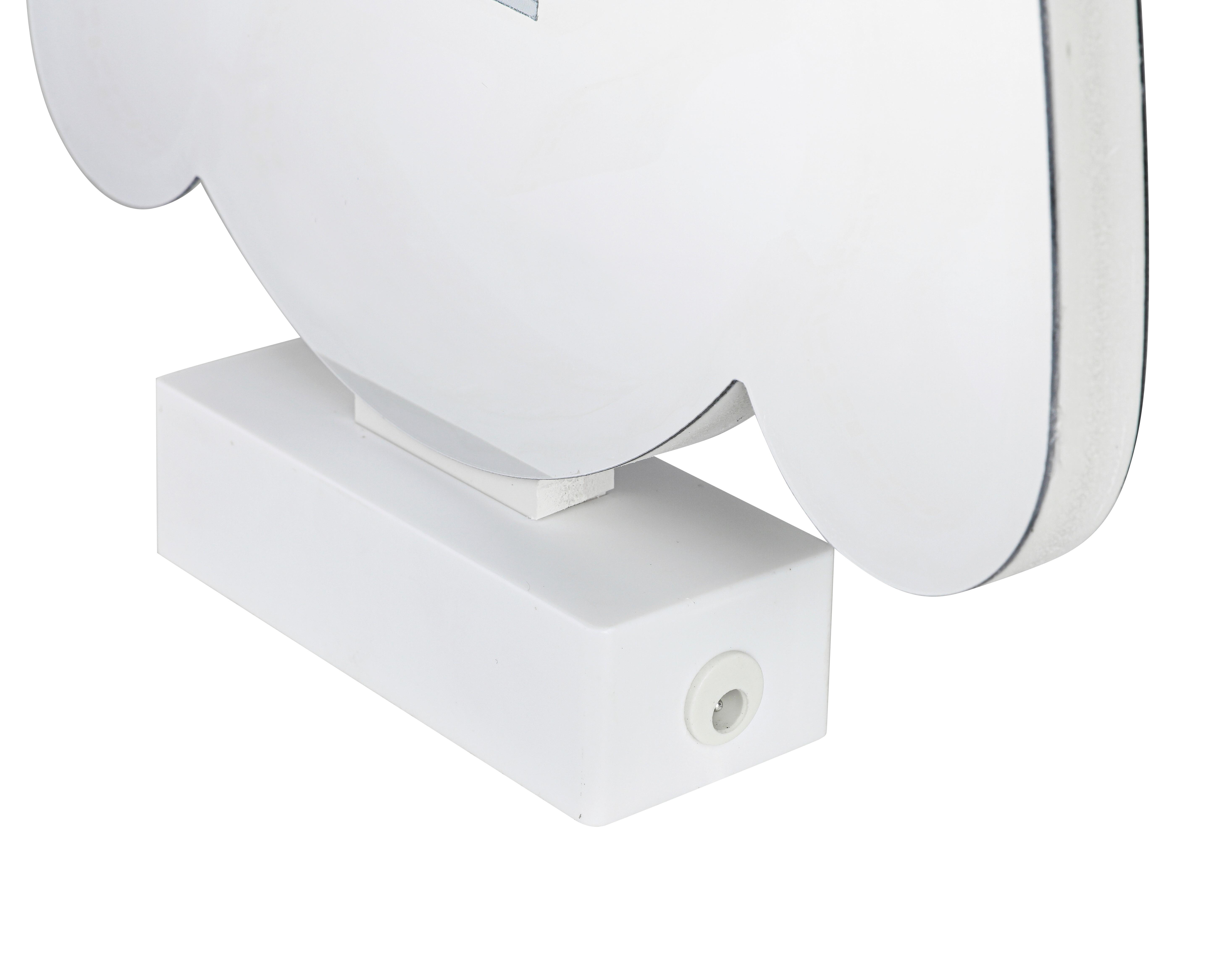 LED-DEKORATIONSLAMPA FRANI - vit/kromfärg, Modern, plast (22,9/4,6/25,3cm) - Mömax