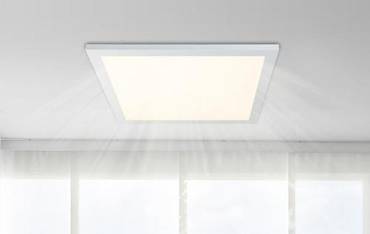 LED-Deckenleuchte Rosi Opal/Weiß max. 30 Watt - Opal/Weiß, Basics, Kunststoff/Metall (45/45/5cm) - Globo
