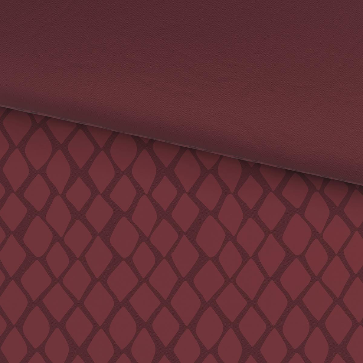 POŚCIEL DWUSTRONNA SNAKO - DK - wiśniowoczerwony, Design, tkanina (200/200cm) - Dieter Knoll