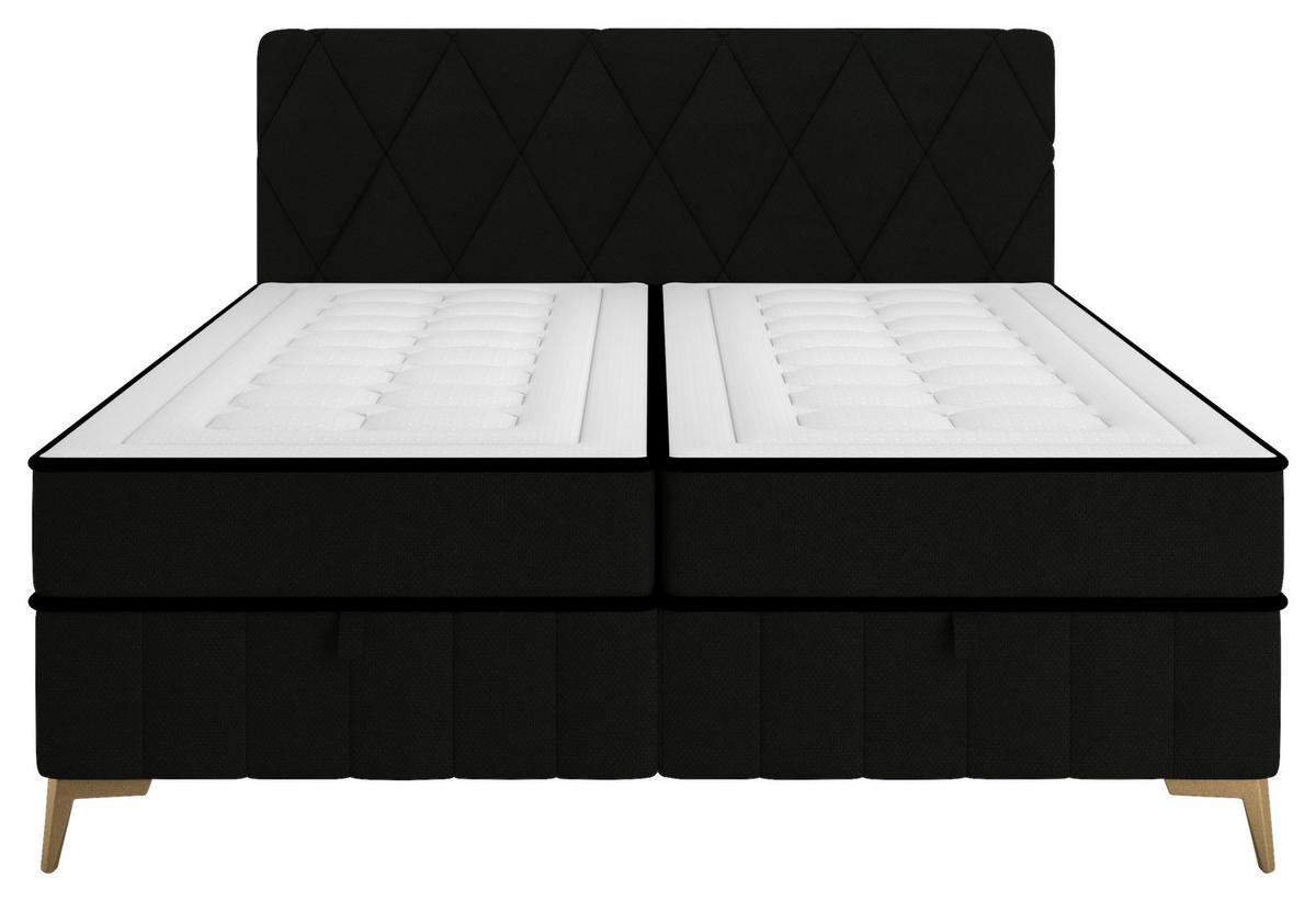 PAT BOX SILLA - negru, Modern, lemn/textil (160/200cm)