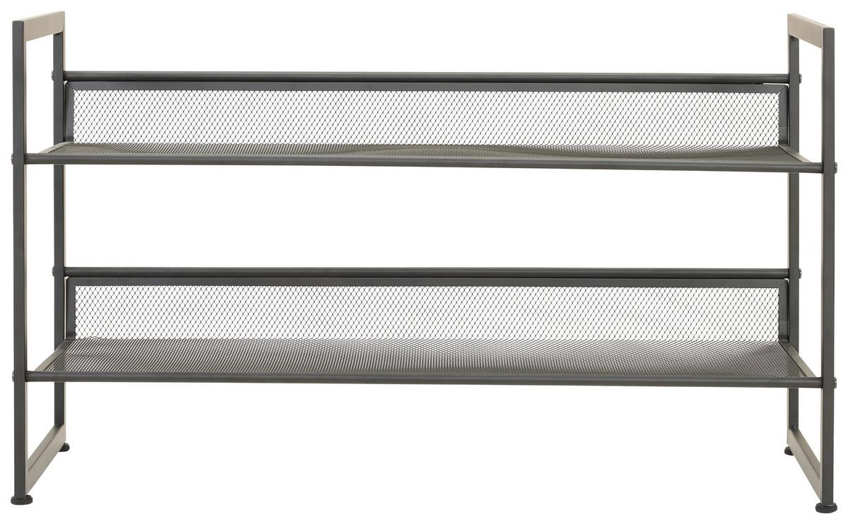 REGAŁ NA BUTY MENOLA - czarny, Basics, metal (72/40/30cm) - Xora
