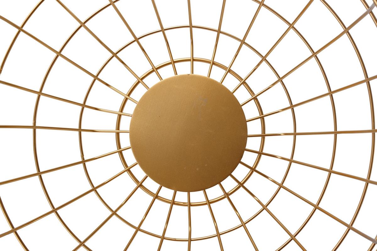 BEISTELLTISCH ART DECO 555 SCHWARZ - Goldfarben/Schwarz, Design, Metall (38/38/23,5cm) - Kayoom