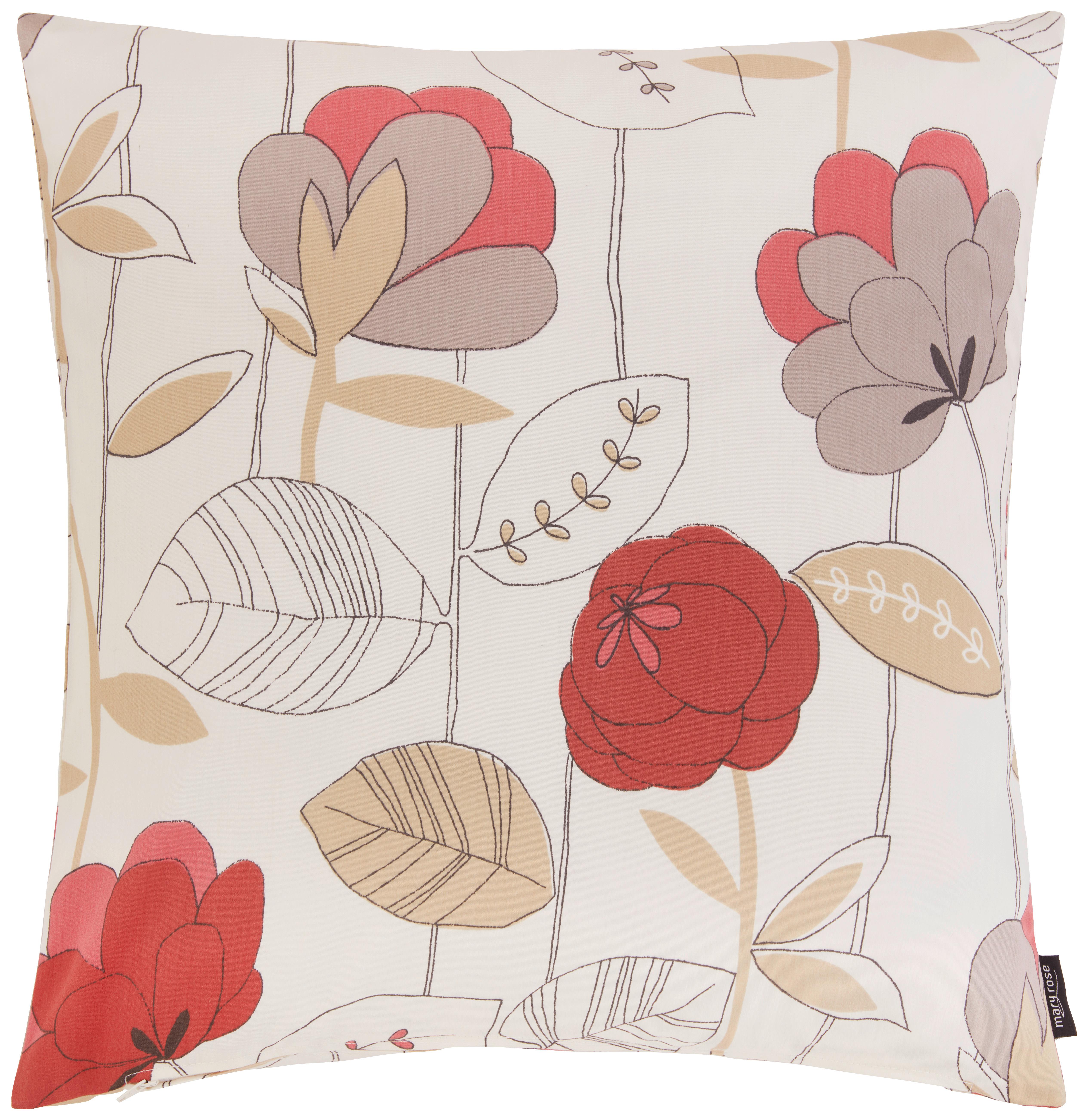 Zierkissen Ruby in Rot/Beige ca. 40x40cm - Beige/Rot, MODERN, Textil (40/40cm) - Mary's