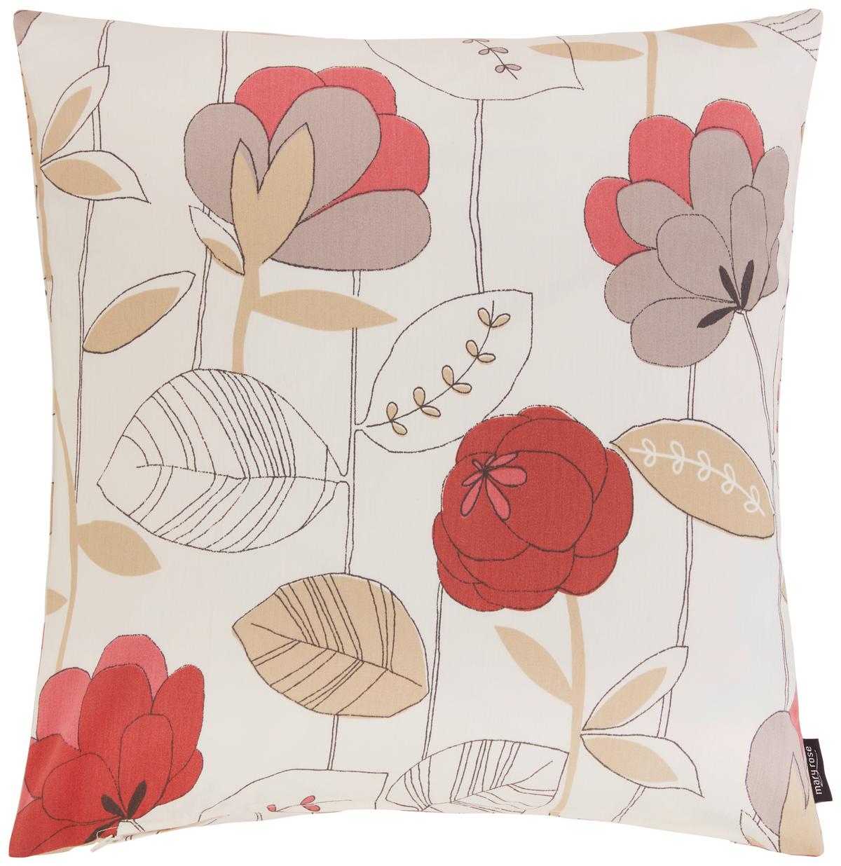 Zierkissen Ruby in Rot/Beige ca. 40x40cm - Beige/Rot, MODERN, Textil (40/40cm) - Mary's