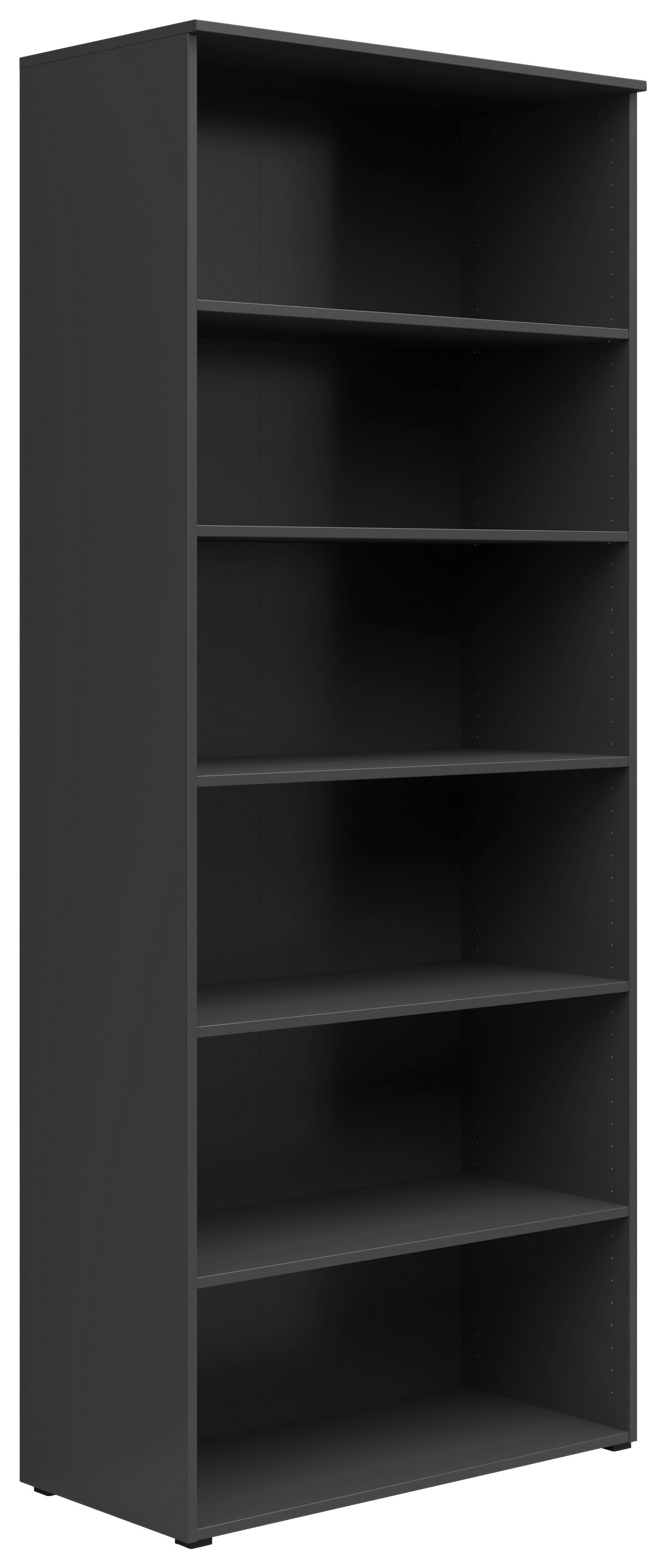 Etajeră MULTI - grafit, Modern, material pe bază de lemn (80/195/40cm) - Modern Living