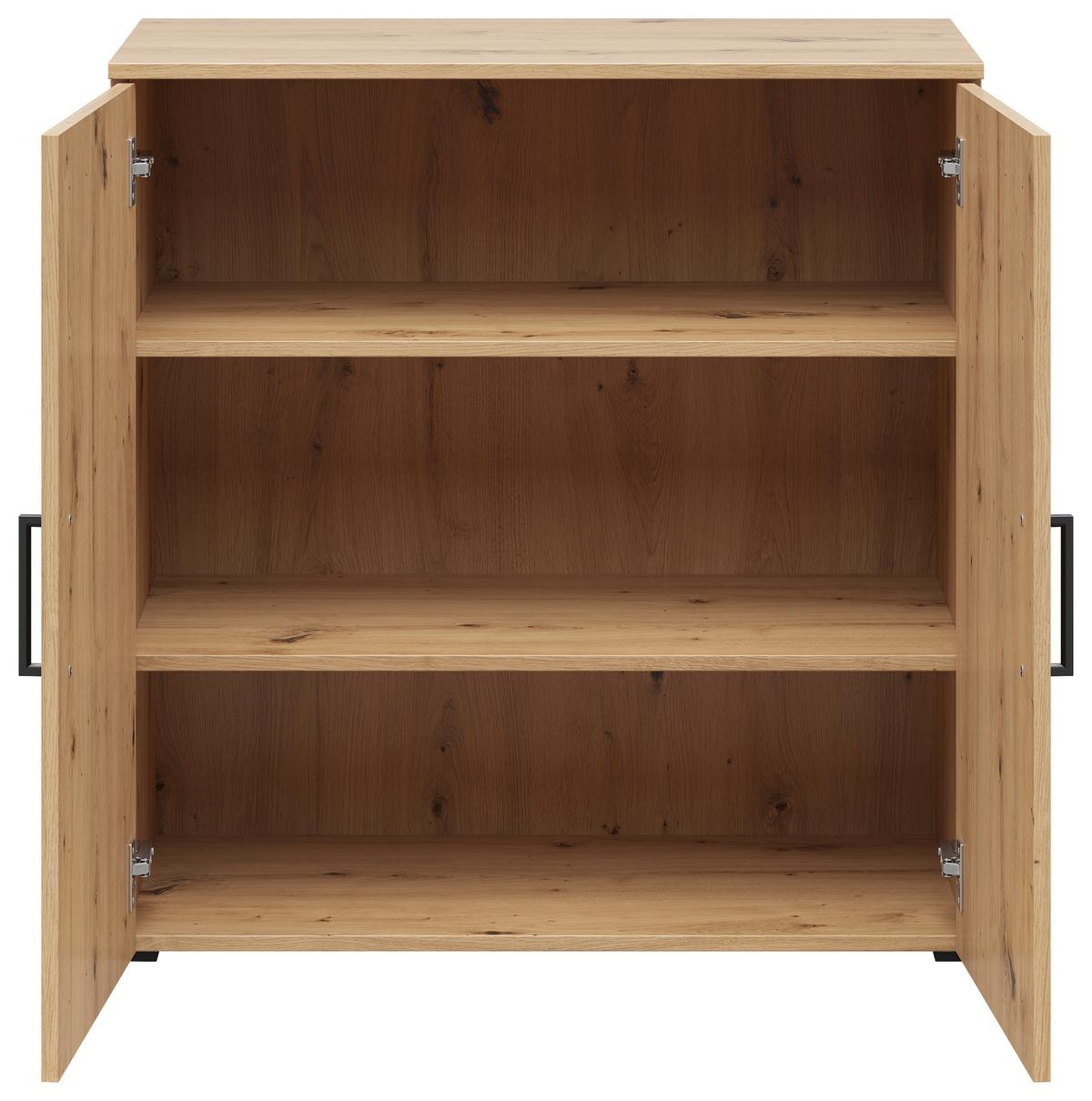 Komoda Multistauraum - črna/bela, Moderno, umetna masa/leseni material (80/83/40cm) - Premium Living