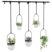 Pflanzentop Schwarz/Weiß - Schwarz/Weiß, Design, Kunststoff/Metall (18,4/94,6/137,8cm) - Umbra