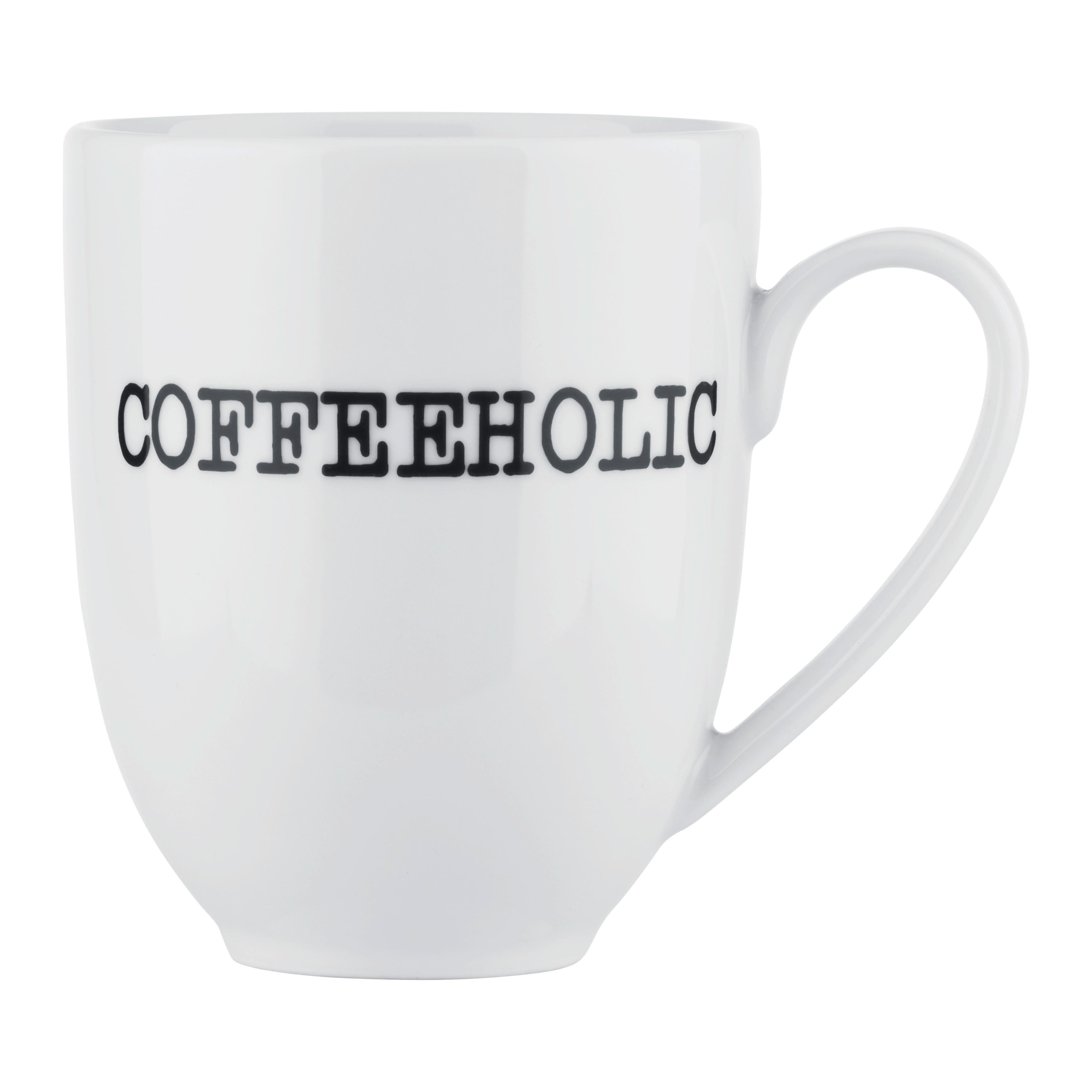 Kaffeebecher Graffiti Schwarz/Weiß ca. 350ml - Schwarz/Weiß, MODERN, Keramik (0,35l) - Mömax