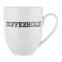 Kaffeebecher Graffiti Schwarz/Weiß ca. 350ml - Schwarz/Weiß, MODERN, Keramik (0,35l) - Mömax