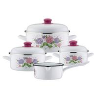 Set Posod Hortensie, 4-Delni - bela, Basics, kovina - GSW
