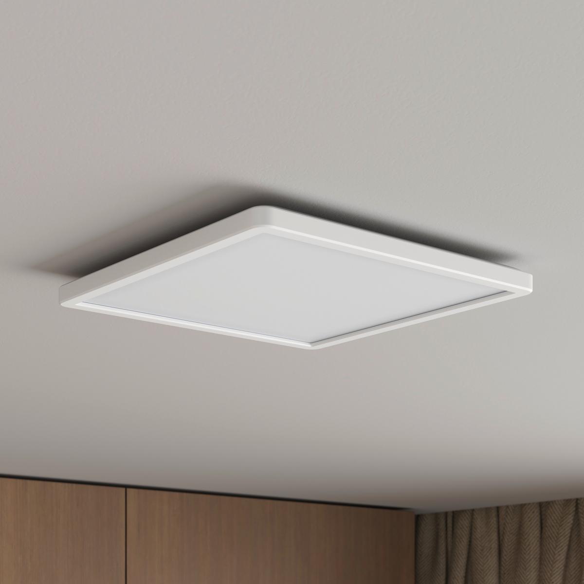 LAMPA SUFITOWA LED GIGA 8 *SBN* - biały, Basics, tworzywo sztuczne (29,3/29,3/2,8cm) - Novel