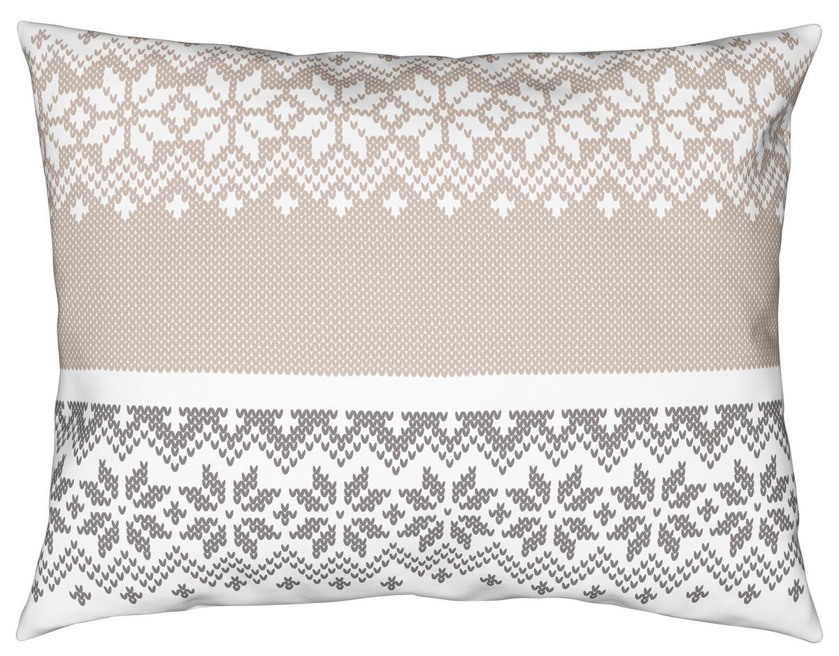 Bettwäsche Snow Rose Grau/Weiß/Beige ca. 140x200cm - Beige/Weiß, Textil (140/200cm) - Mömax