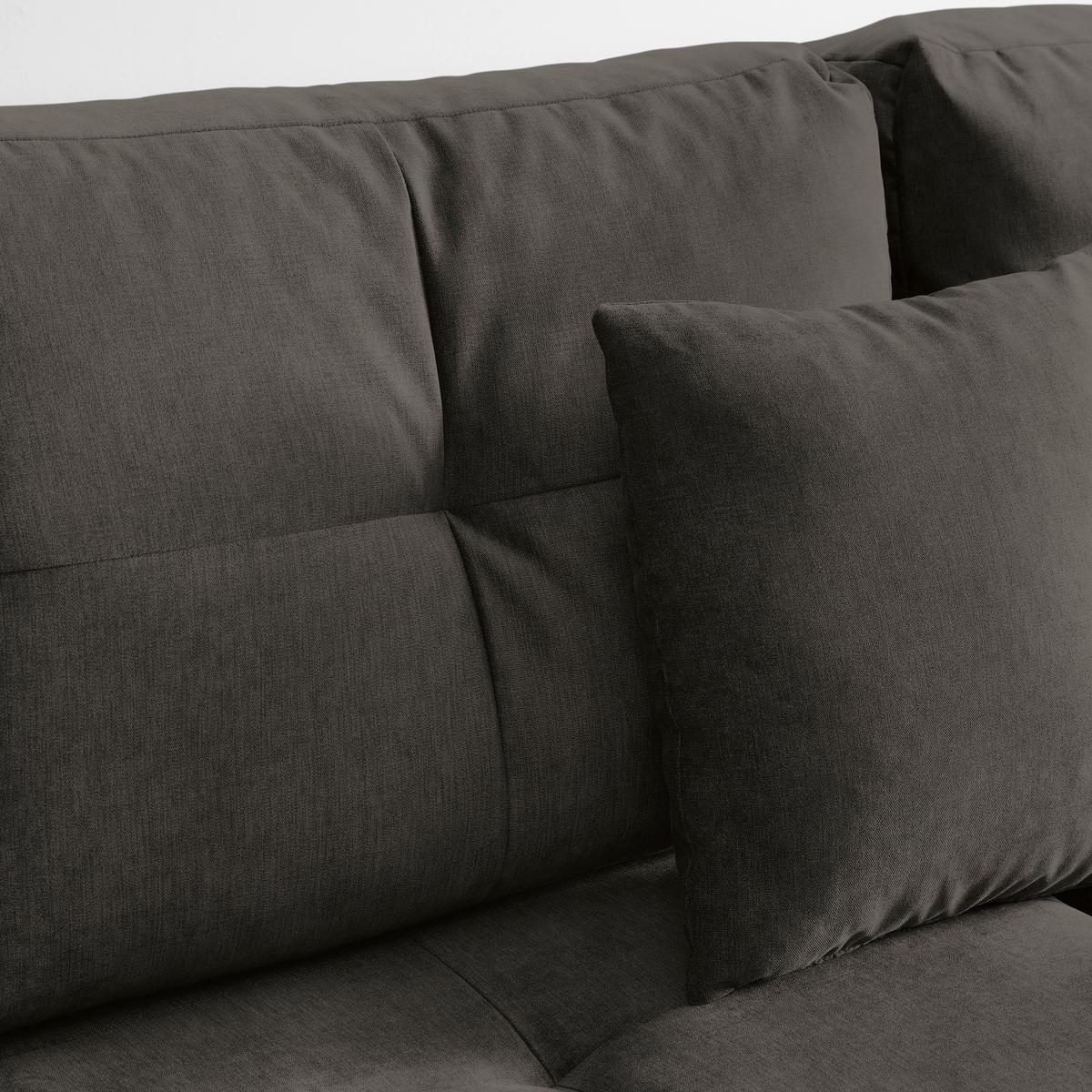 Wohnlandschaft Enrico Schlammfarben - Chromfarben/Schlammfarben, KONVENTIONELL, Kunststoff/Textil (303/88/185cm) - Based