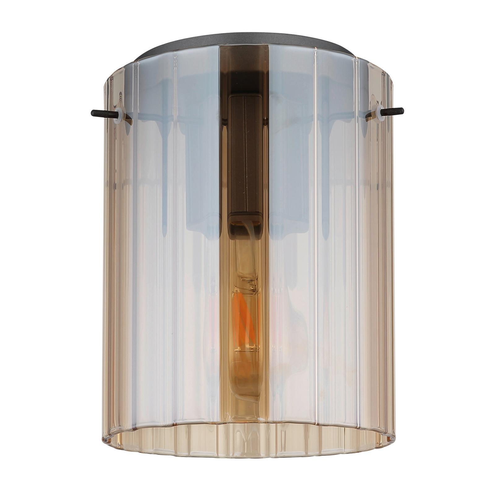 Mennyezeti Lámpa 15904da - borostyánszínű/sötétszürke, Basics, Üveg/fém (18/23cm) - Globo