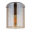 Deckenleuchte Tulivar Bernsteinfarben max. 40 Watt - Dunkelgrau/Bernsteinfarben, Basics, Glas/Metall (18/23cm) - Globo