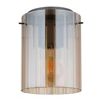 Deckenleuchte Tulivar Bernsteinfarben max. 40 Watt - Dunkelgrau/Bernsteinfarben, Basics, Glas/Metall (18/23cm) - Globo