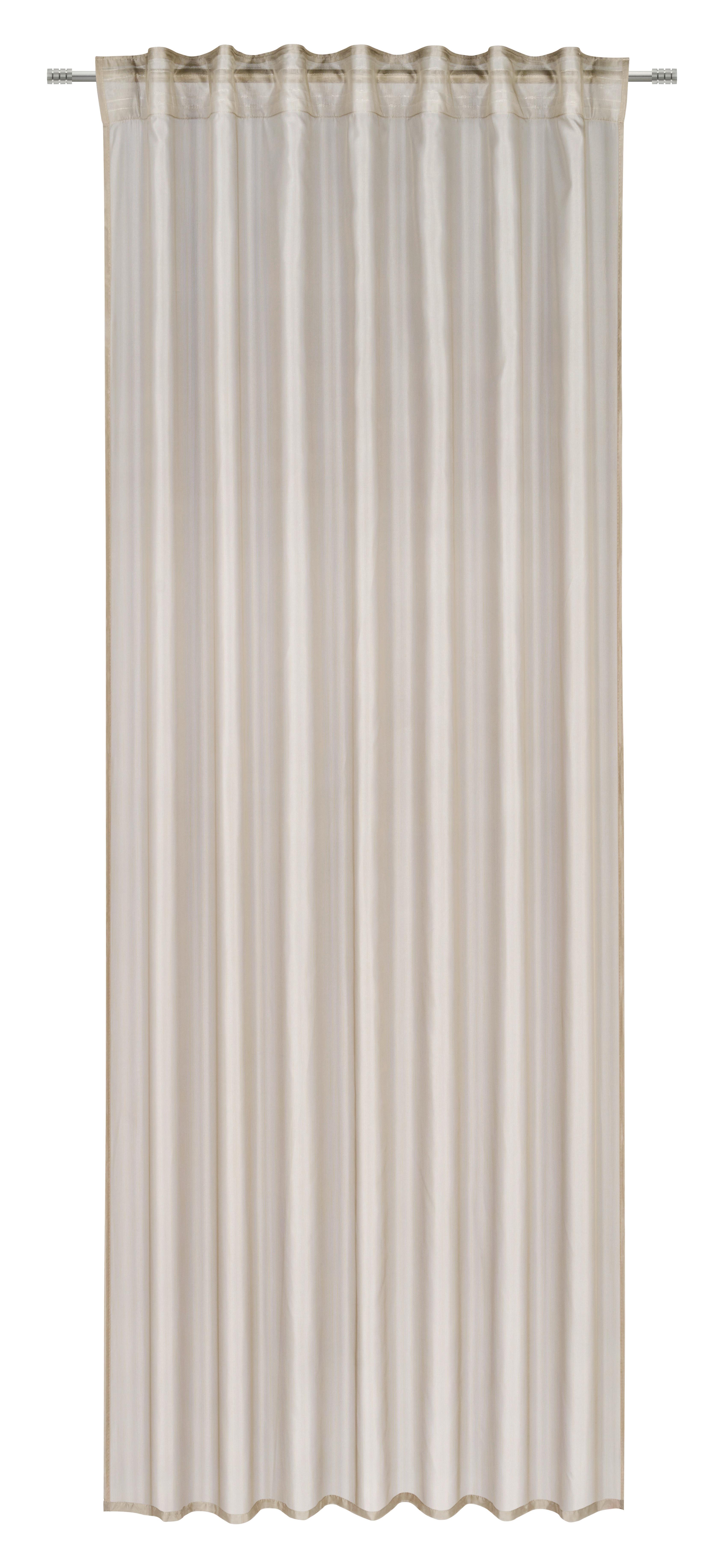 Fertigvorhang Rita Taupe ca. 140x245cm - Taupe, KONVENTIONELL, Textil (140/245cm) - Modern Living