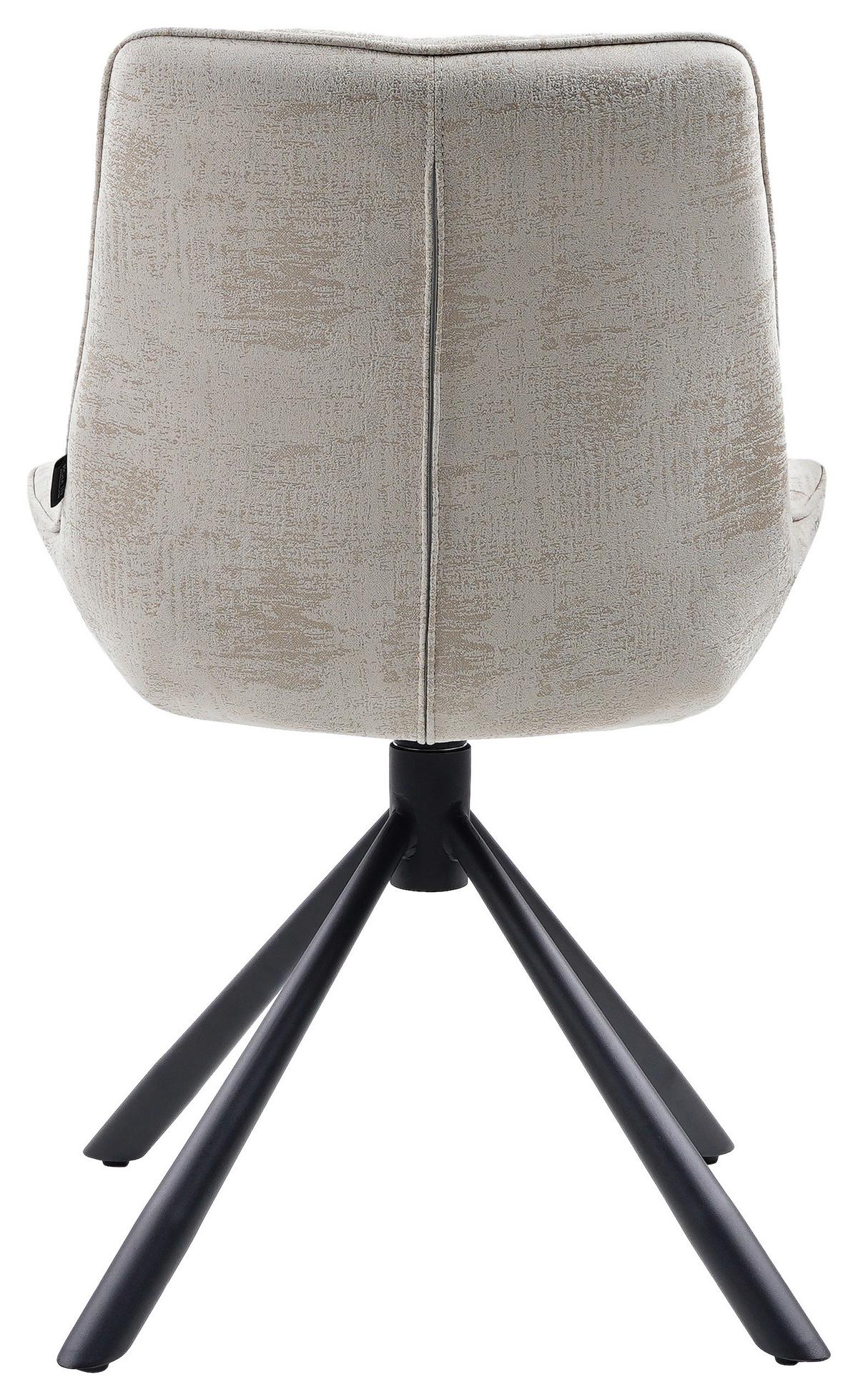 KRZESŁO HEIKO - beżowy/czarny, Design, metal/tkanina (57/84/63cm) - Hom`in