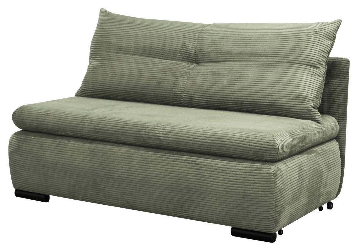 Kanapéágy Jolie - fekete/zöld, Modern, műanyag/textil (150/92/85cm)