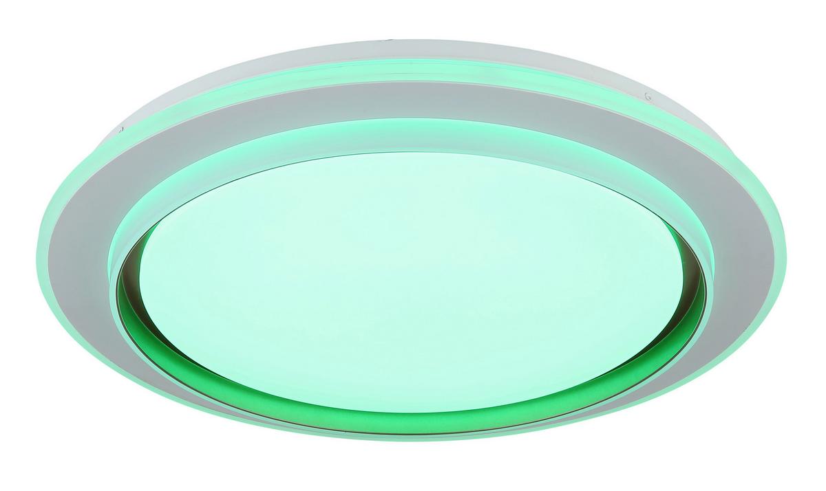 Led Stropna Svjetiljka Janice - bijela/opalna, Design, metal/plastika (49/7cm) - Globo