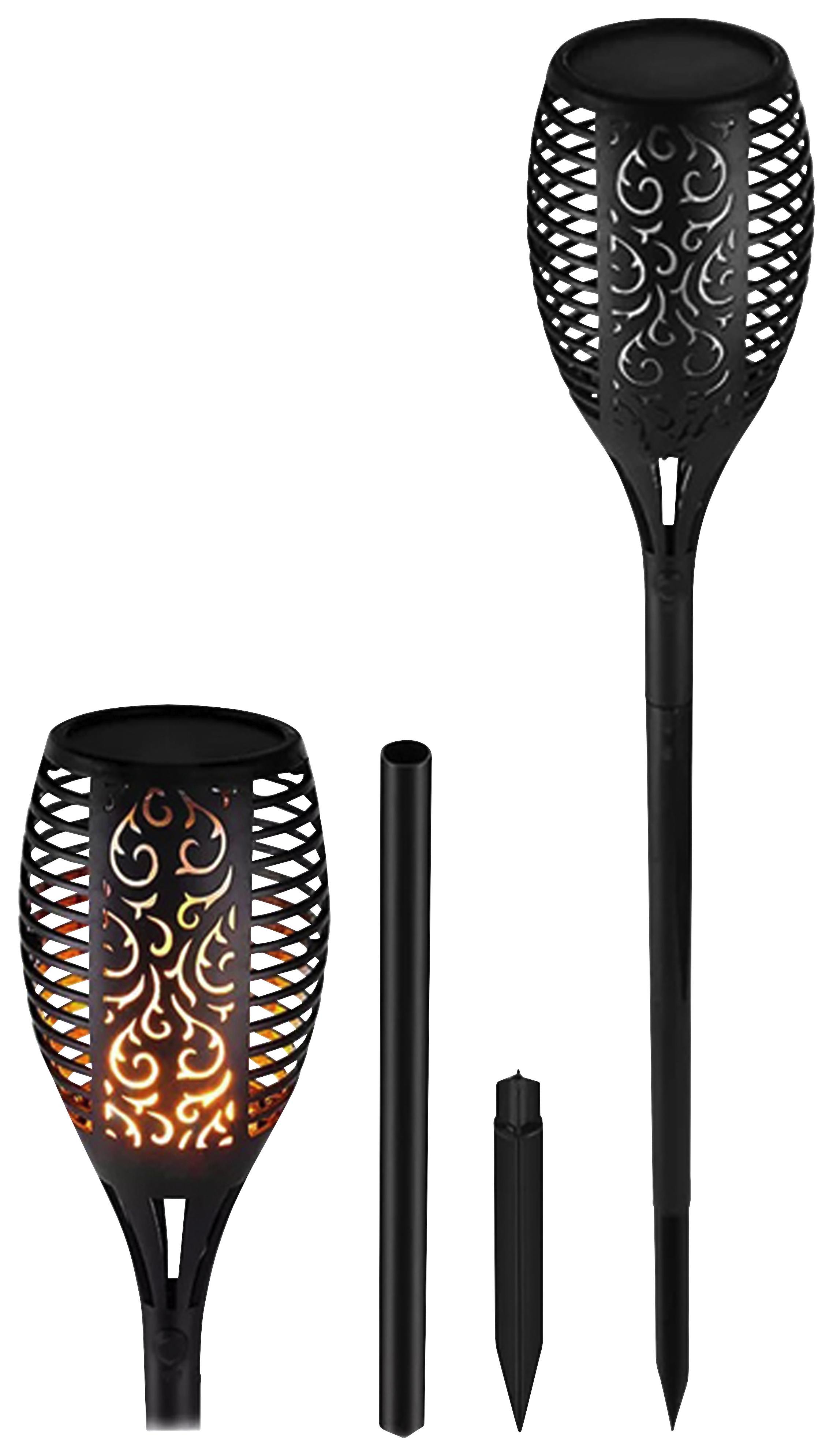 Solarleuchte Zamora max. 0,06 Watt - Schwarz, Kunststoff (12/78cm) - Modern Living