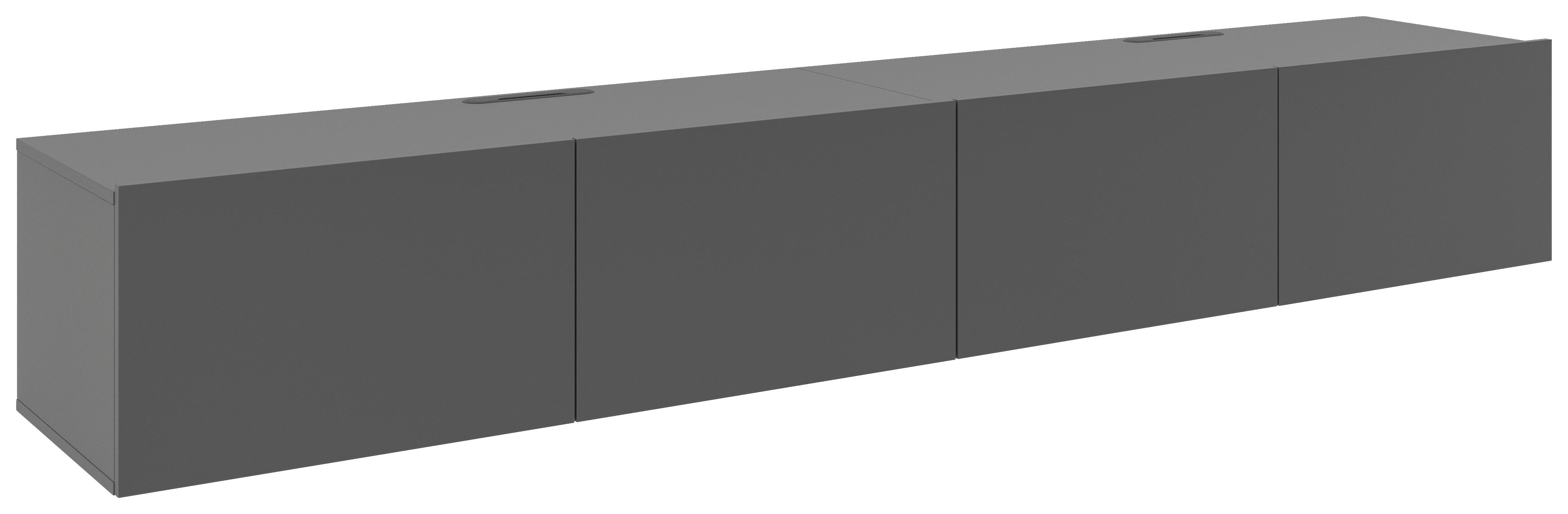 KOMODA NISKA NEWNIQ - antracytowy, Design, materiał drewnopochodny (240/36,7/45cm) - Hom`in