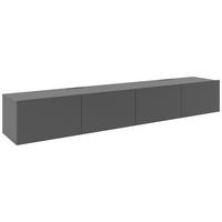 KOMODA NISKA NEWNIQ - antracytowy, Design, materiał drewnopochodny (240/36,7/45cm) - Hom`in