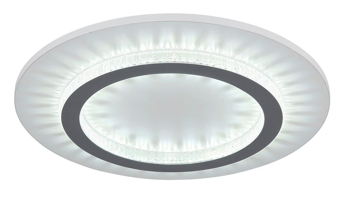 Plafonieră cu LED Jayden - gri deschis/alb, Design, plastic/metal (35/5,5cm) - Globo