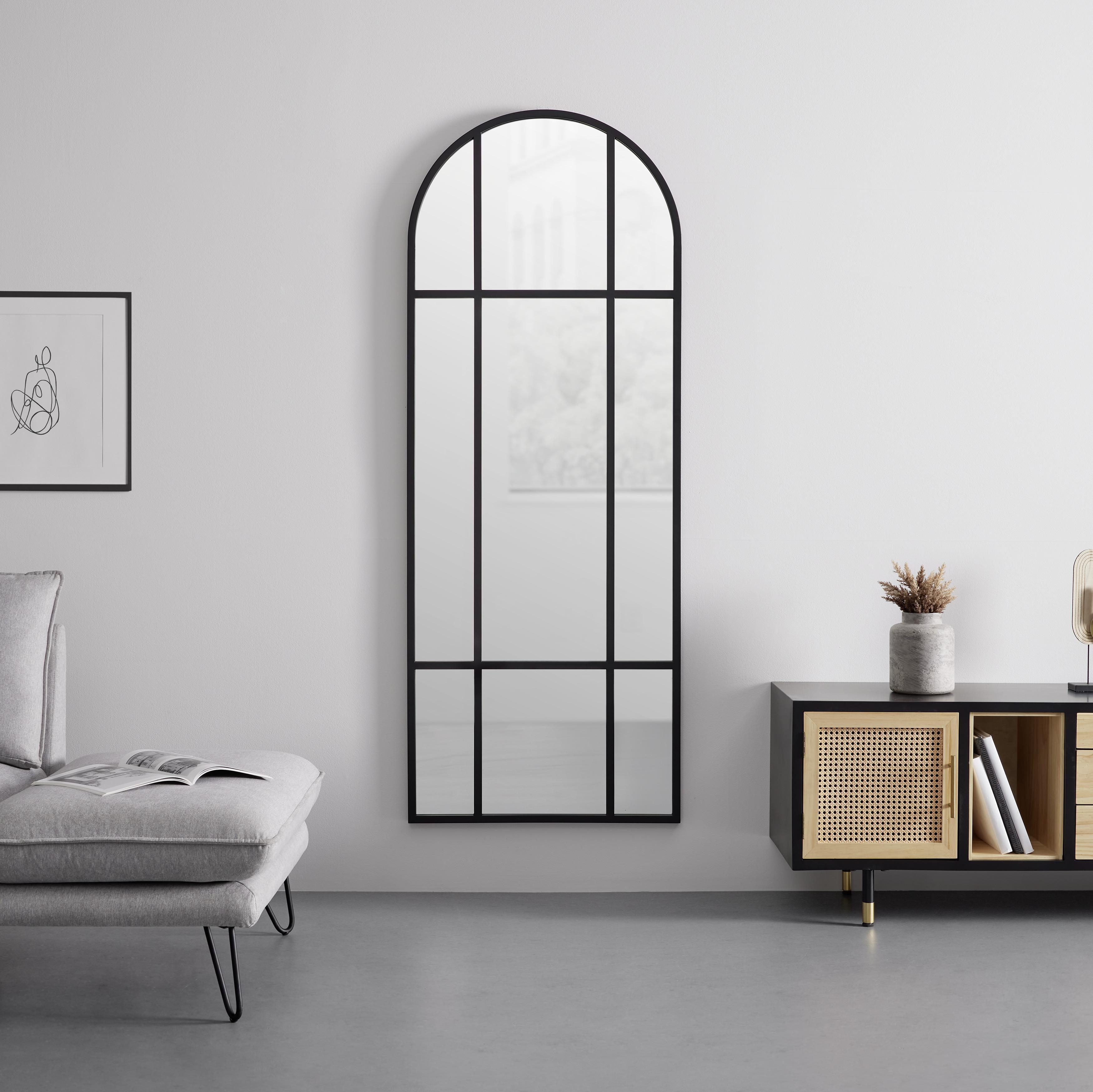 Spiegel Fenster Holz schwarz 60x90 cm - HORNBACH Luxemburg