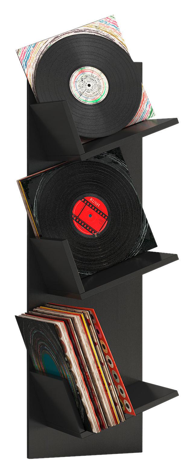 Wandregal Sulda ca. 33x107x26 cm Schwarz - Schwarz, KONVENTIONELL, Holzwerkstoff (33/106,5/25,6cm) - MID.YOU