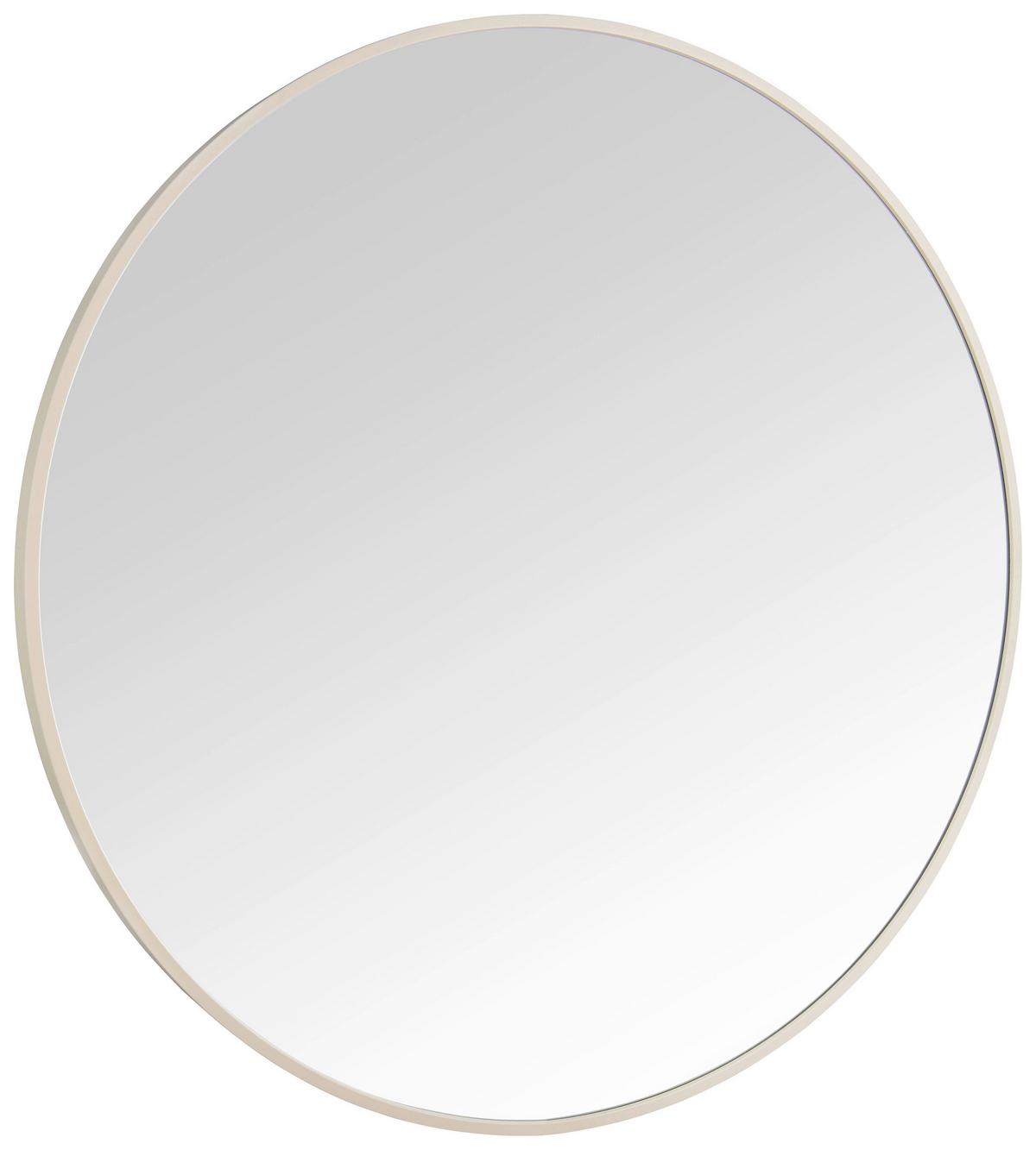 Spiegel Britt Sandfarben Ø ca. 70cm - Sandfarben, MODERN, Glas/Metall (70cm) - Mömax