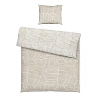 Bettwäsche Tessa Wende in Weiss/Beige ca. 160x210cm - Weiss/Beige, Konventionell, Textil (160/210cm) - Modern Living