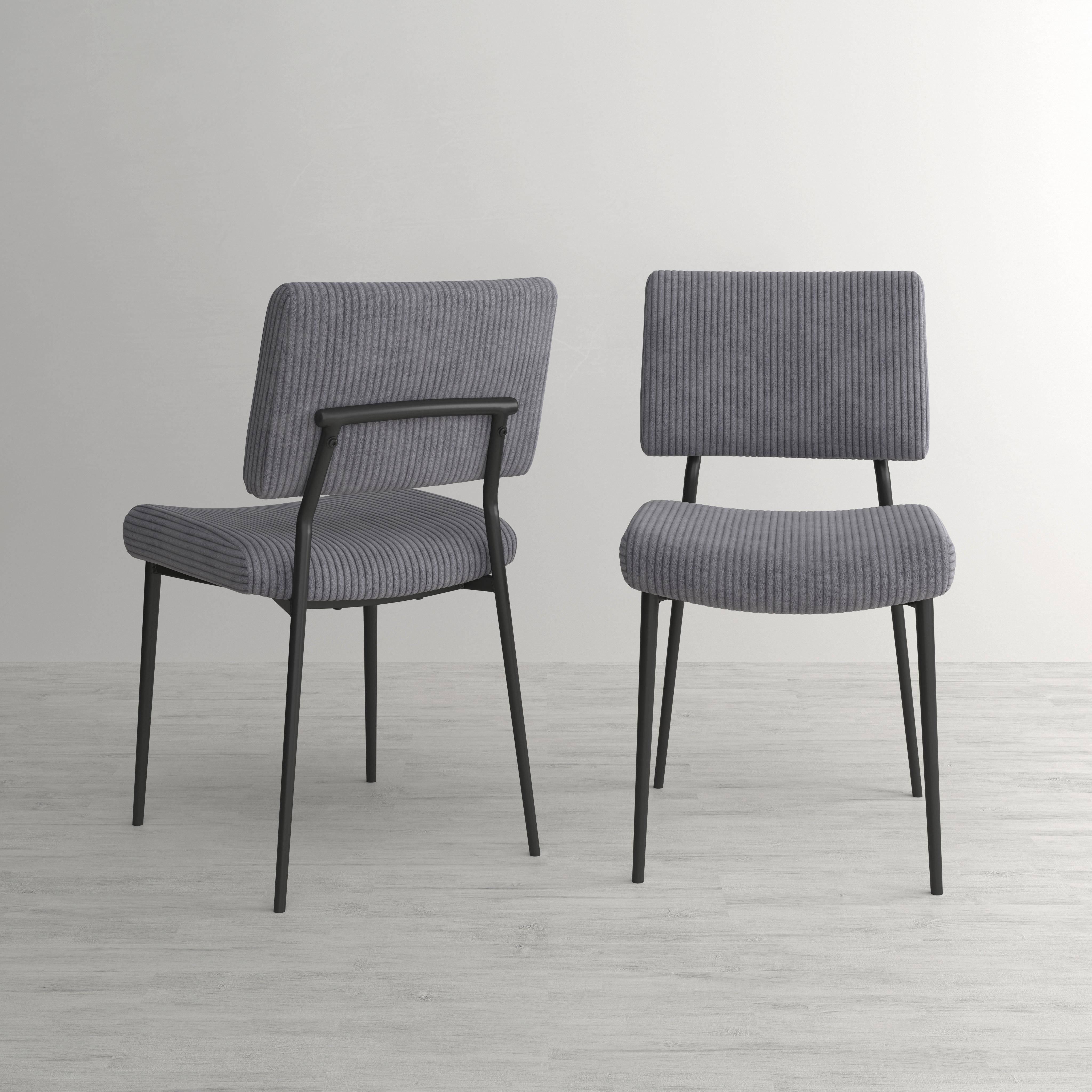 STOL ELIA - grå/svart, Modern, metall/trä (56/85/47cm) - Bessagi Home