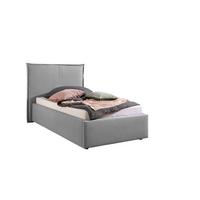 Polsterbett Stacey Grau ca. 100x200 cm - Schwarz/Grau, MODERN, Kunststoff/Textil (100/200cm) - Livetastic