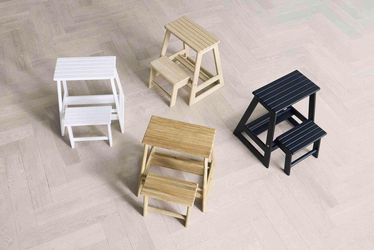 Tritthocker Skala Teak - Teakfarben, Natur, Holz (45,5/49/38,5cm) - Gardenson